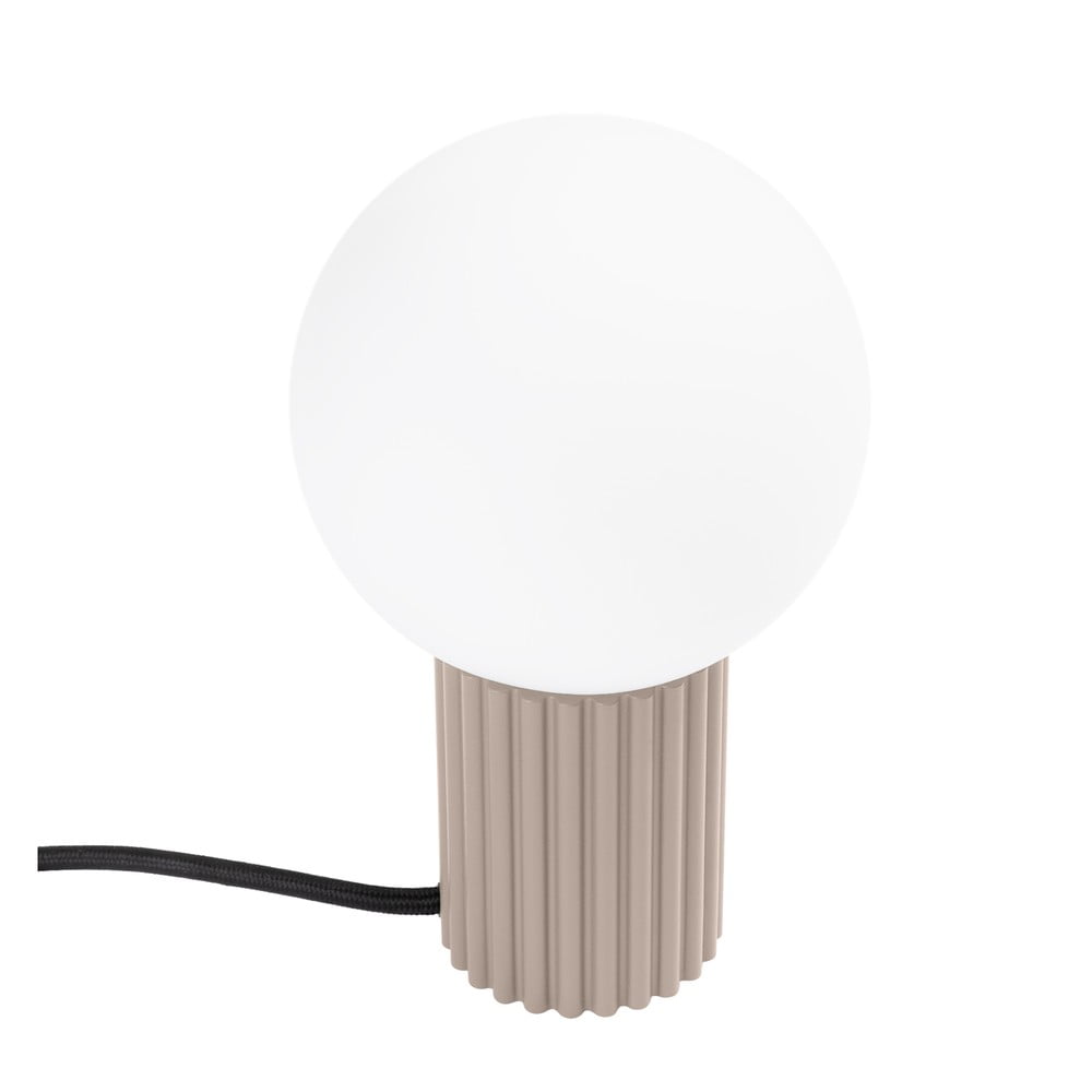 Szürkésbarna asztali lámpa üveg búrával (magasság 19 cm) Orbital – Sollux