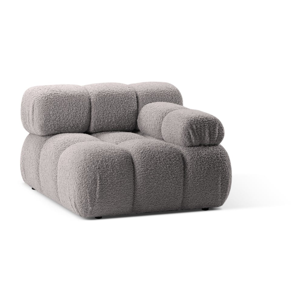 Világosszürke buklé kanapé modul (jobb oldali) Bellis – Micadoni Home