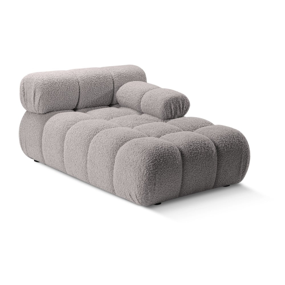 Világosszürke buklé kanapé modul (jobb oldali) Bellis – Micadoni Home
