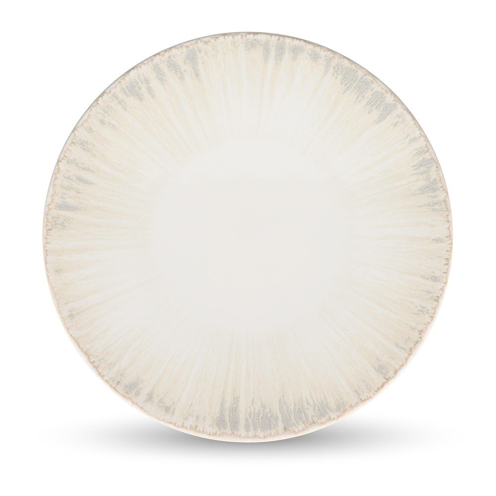 Világosszürke szervírozó porcelán tányér ø 32 cm Nuance – BonBistro