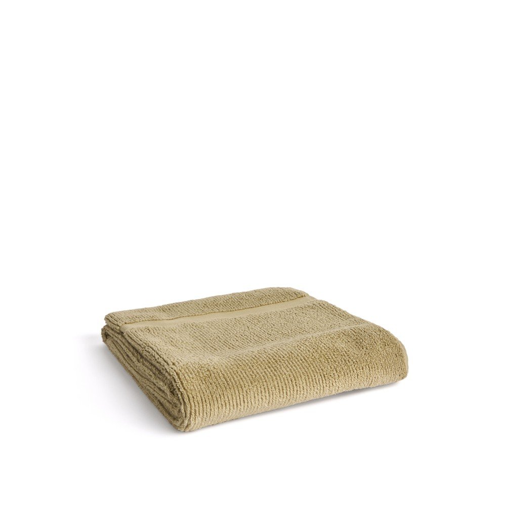 Zöld frottír pamut fürdőlepedő 70x140 cm Olvira – Kave Home