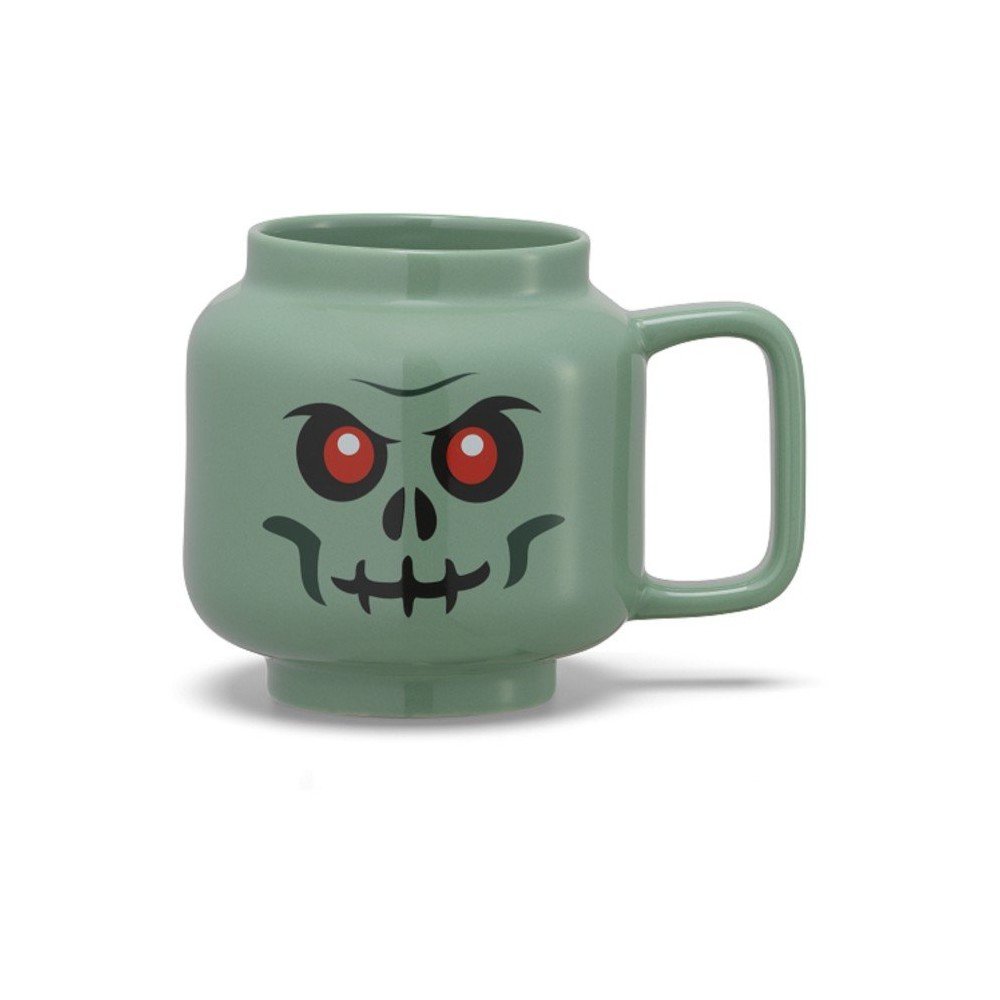 Zöld kerámia gyerek bögre lattéhoz 255 ml Skeleton – LEGO®