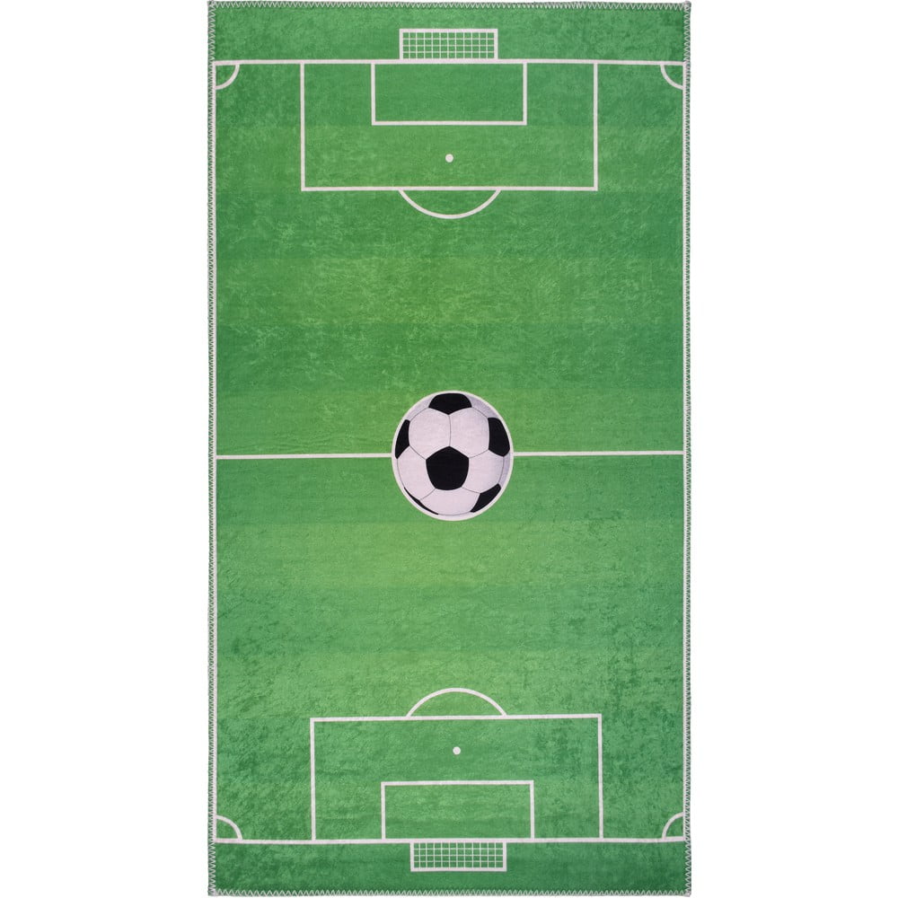 Zöld mosható gyerek játszószőnyeg 100x160 cm Soccer Time – Vitaus