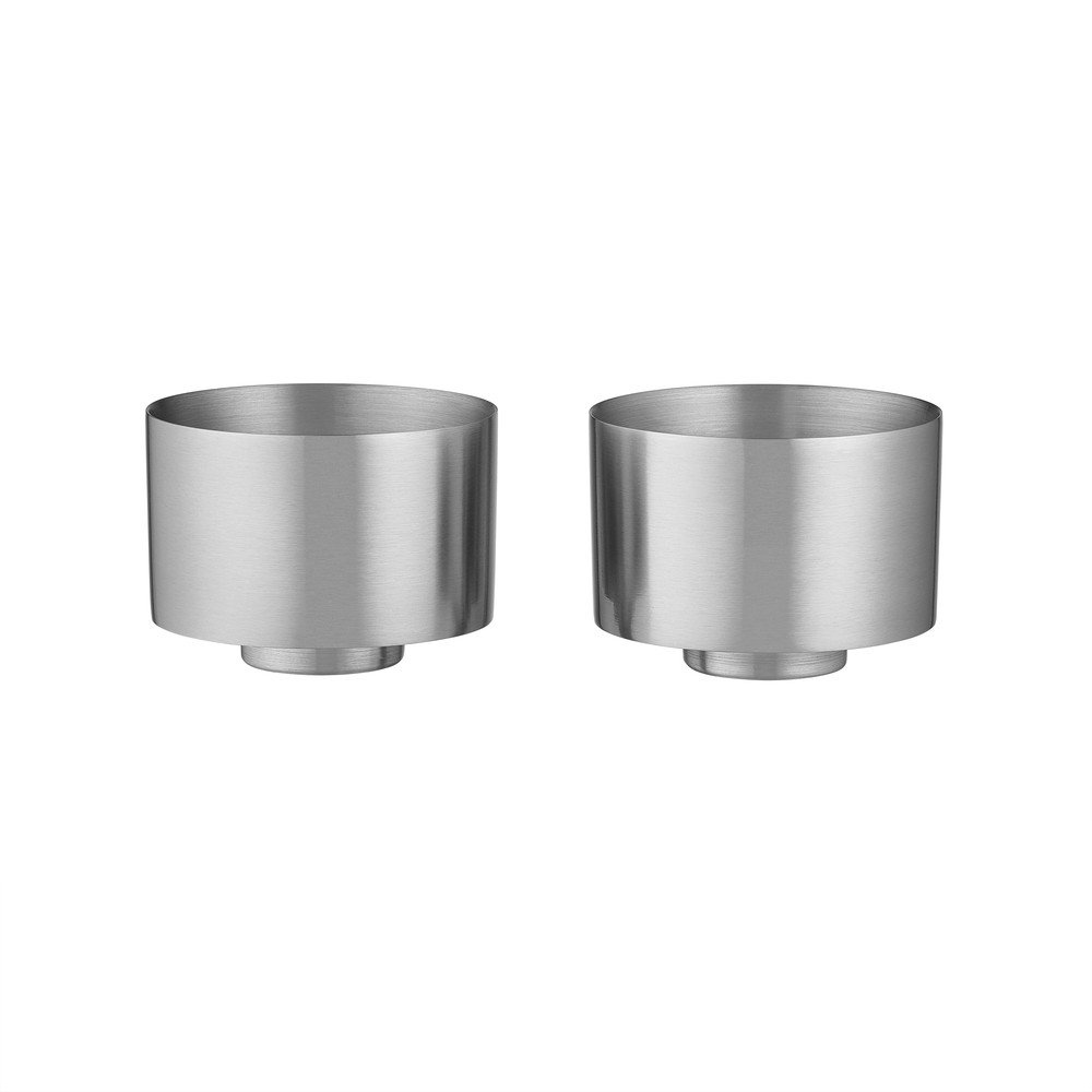 Ezüstszínű rozsdamentes acél duplafalú csésze szett 2 db-os Makoto Steel – Blomus