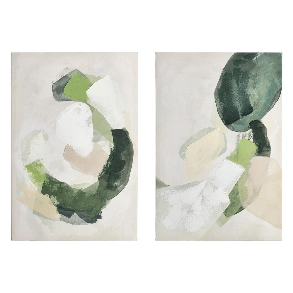Keretezett-vászon kép szett 2 db-os kézzel festett részletekkel 60x90 cm Crown – Bizzotto