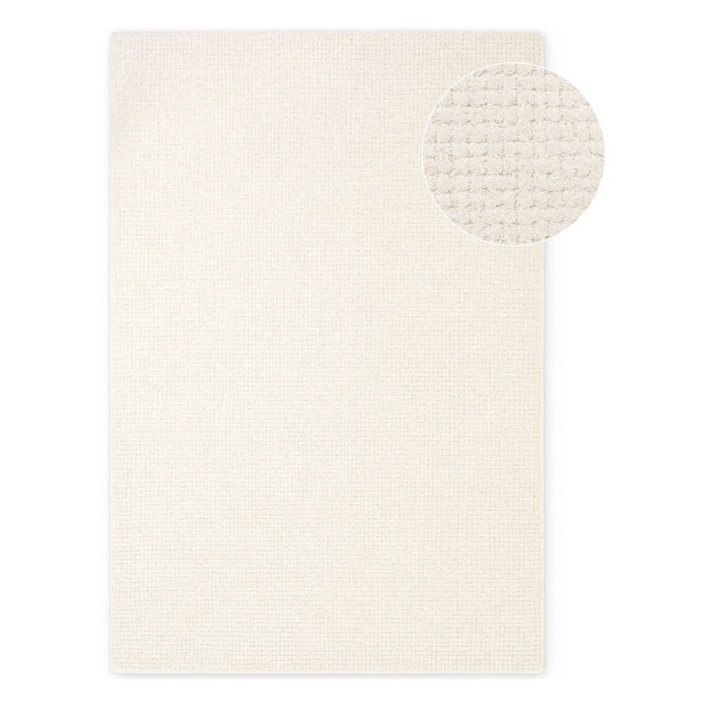 Krémszínű gyapjú szőnyeg 120x170 cm Eloise – Hanse Home
