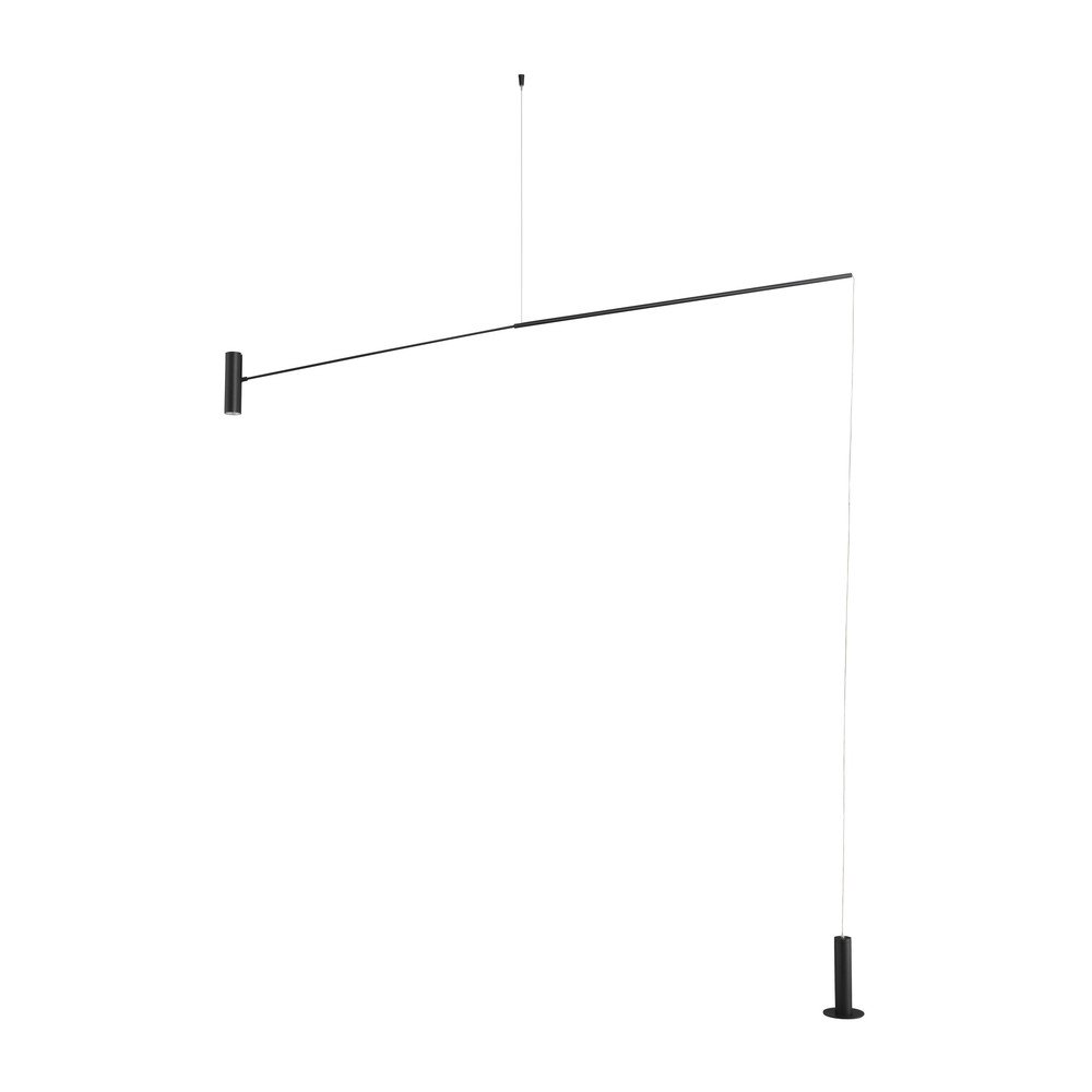 Matt fekete fém LED állólámpa (magasság 250 cm) Voice – Nova Luce