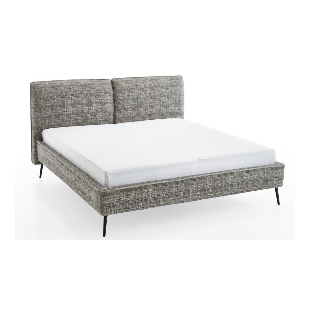 Sötétzöld kárpitozott franciaágy ágyrács nélkül 180x200 cm Infinity – Meise Möbel